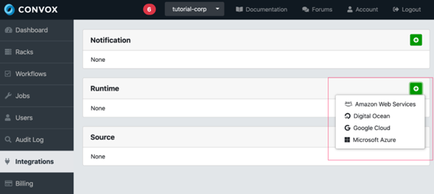 Convox let you deploy in the major cloud provider with a few clicks